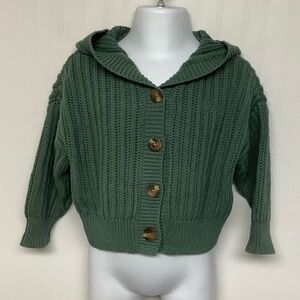 Roots Baby Hooded cardigan sweater. Size M 6-12M